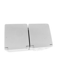 48867 CBR:  Dve bezpe�nostn� uzem�ovacie z�suvky (French type), biela